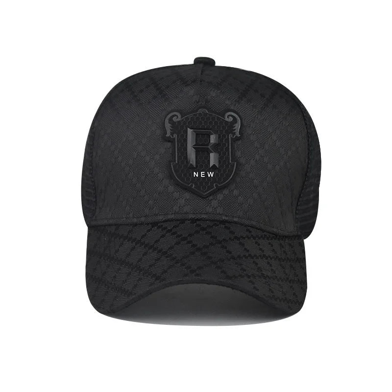 R Letter Icon Men's Baseball Cap for Male Summer Outdoor Adjustable Sports Hip Hop Hat Breathable Mesh Trucker Sunscreen Caps