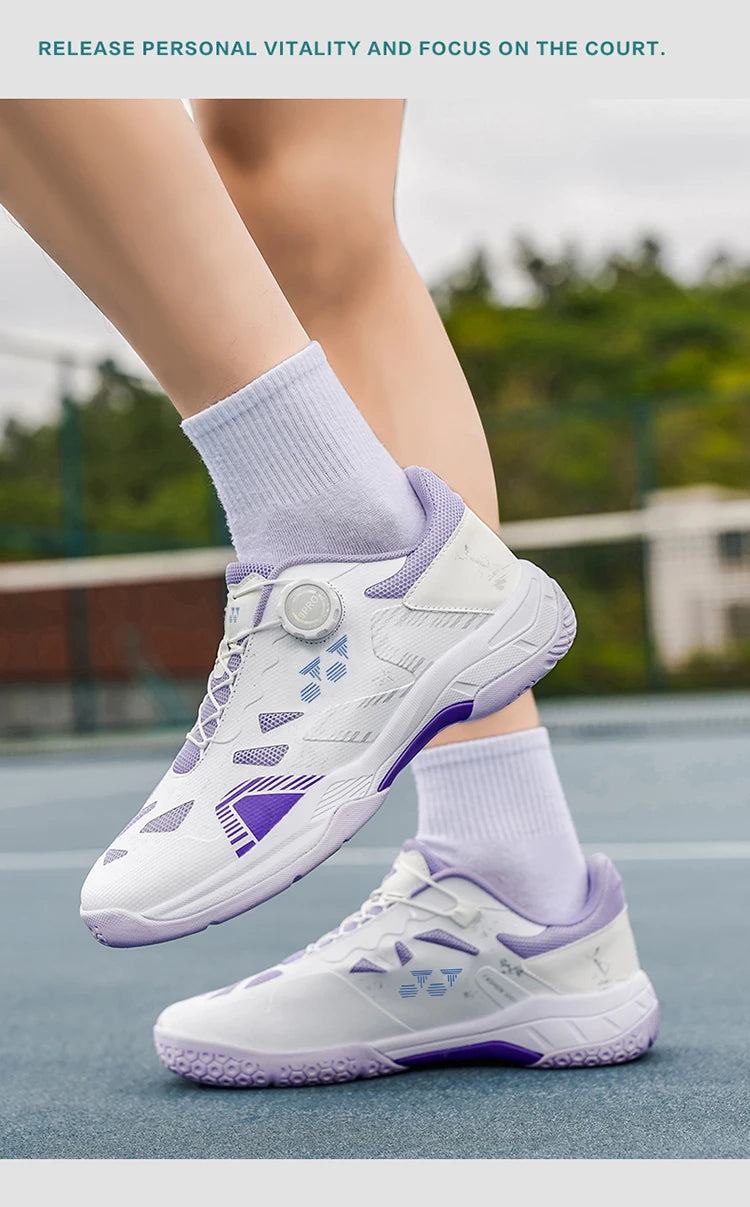 Badminton-Schuhe für Herren, Trainings- und Sportschuhe für drinnen und draußen, rutschfest, strapazierfähig, aus Mesh, atmungsaktiv, Tischtennis-Schuhe