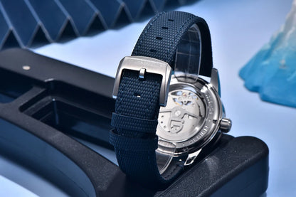 PAGANI DESIGN – Relógio mecânico de luxo para homem, 41 mm, vidro de safira, bracelete em pele, estanque, estilo piloto, com turbilhão e fase lunar