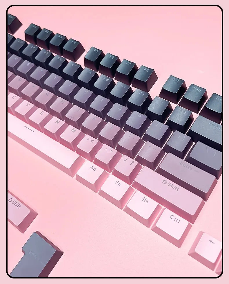 Gradient backlit RGB Gamer Keycaps For Mx Switch Mechanical Keyboard OEM Profile PBT Keycap White Blue ISO Layout Key caps DIY