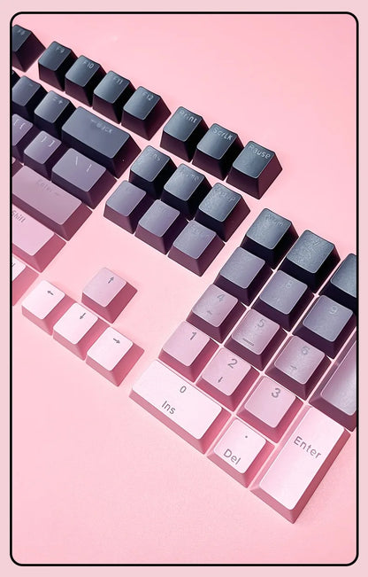 Gradient backlit RGB Gamer Keycaps For Mx Switch Mechanical Keyboard OEM Profile PBT Keycap White Blue ISO Layout Key caps DIY