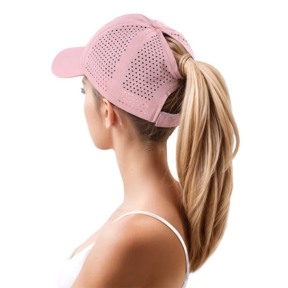 Casquettes pour femmes à queue de cheval, casquettes de baseball d'été à séchage rapide pour adolescentes, chapeaux de soleil, chapeaux de sport décontractés en maille, chapeaux d'été pour femmes, pour les activités de plein air et les voyages