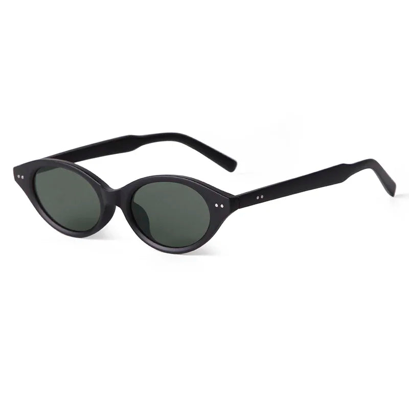 Trend Tortoise Shell Cat Eye Sunglasses 2025 Women Men Brand Designer Sun Glasses Cateye Rivets Narrow Frame Shades Female UV400