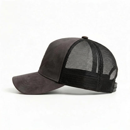 New Summer Mesh Baseball Cap Women Men Solid Suede Cap Patch Snapback Hat Casual Breathable Unisex Street Hip Hop Trucker Caps