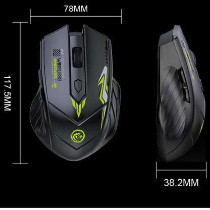 Wireless Gaming Mouse Bluetooth 5.4 Dual-Mode Rechargeable Mouse, 2.4G Wireless Gaming Mouse with 1600 DPI Ergonomic Design for PC, Laptop & Office