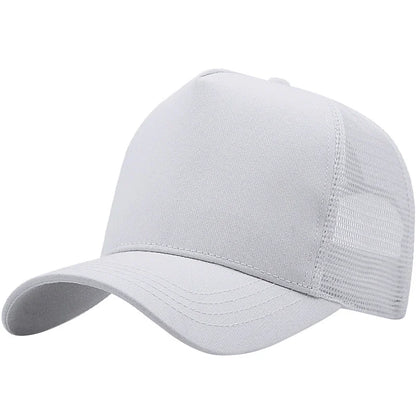 2024 Adult Summer Cotton Trucker Hat Lady Mesh Sun Hats Big Hat Men Plus Size Baseball Caps 55-60cm 60-65cm