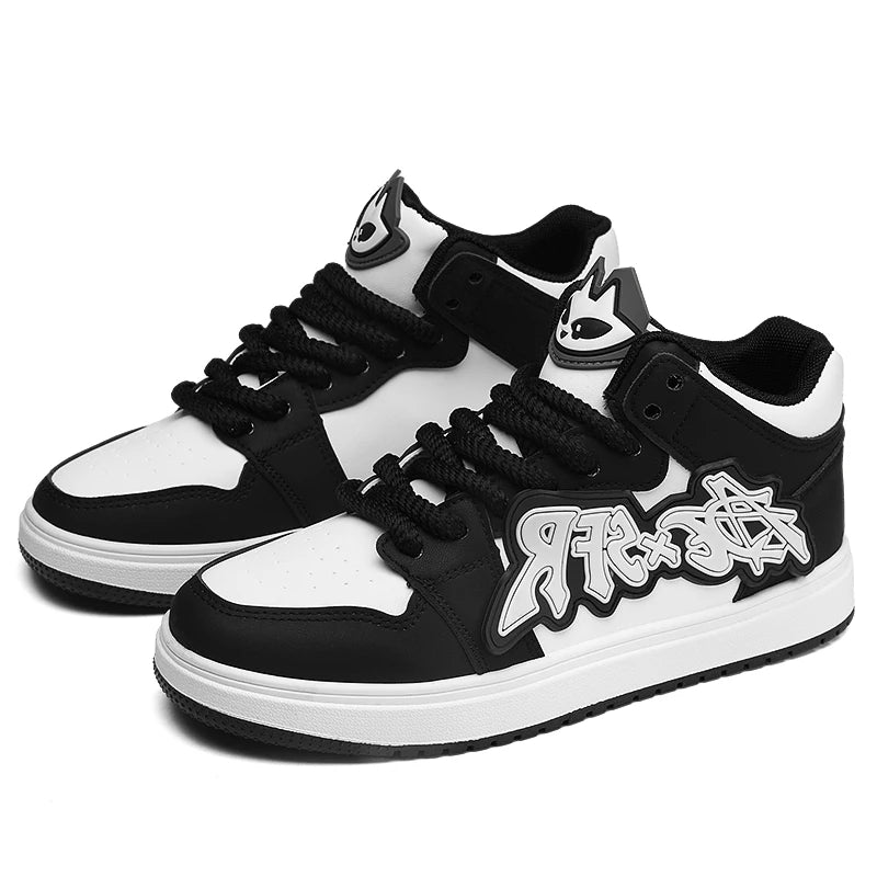 Fashion Blue Designer Skateboard Shoes Men Streetwear Hip hop Sneakers Men Luxury Platform Skateboard Sneakers Men basket homme