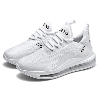 Baskets décontractées à coussin d'air pour hommes, chaussures de sport respirantes en maille absorbant les chocs, antidérapantes, résistantes à l'usure, chaussures de sport d'été