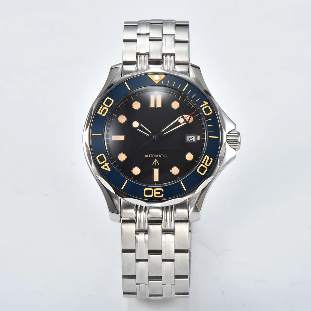 Men's Automatic Mechanical Watch 41mm Stainless Steel Waterproof Case Ceramic Bezel Men's Fashion Business Watch