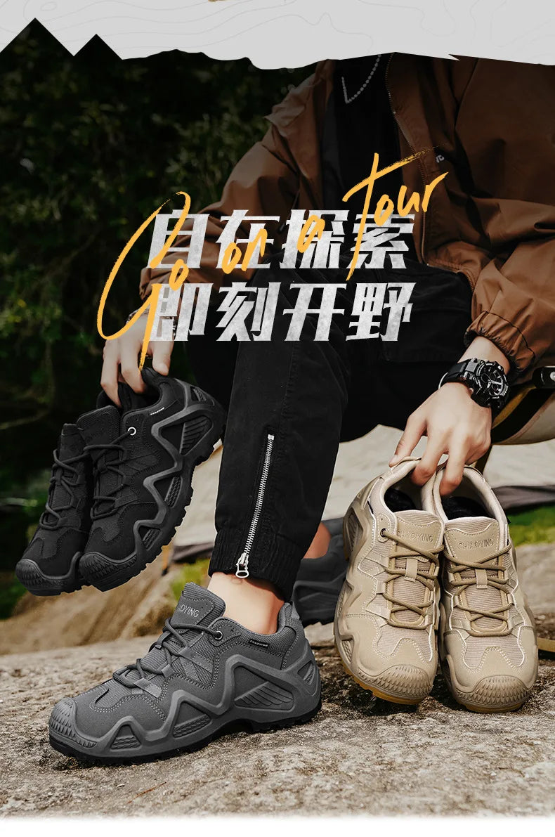 Baskets de mode outdoor pour homme – Nouveaux créateurs – Chaussures de randonnée – Chaussures de marche respirantes camouflage pour homme – Chaussures d'escalade pour couples