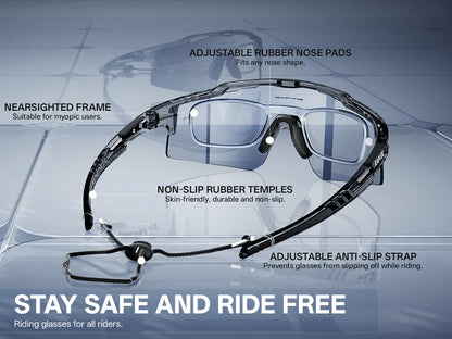 Kapvoe Outdoor Photochromic Bicycle Sports Glasses Men Women Road Cycling Sunglasses UV400 MTB Cycling Eyewea Driving Goggles
