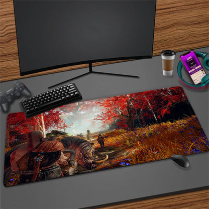 Xxl Mouse Pad God of War Gaming Accessories Keyboard Computer Desk Mat Game Big Carpet 90x40 Large Gamer Cabinet Table Mousepad