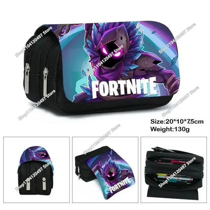 Fortnites Anime Pencil Bag Kawaii PencilCase Large Capacity Waterproof Handheld Cosplay Pencil Pouch Office Stationary Gift Toy