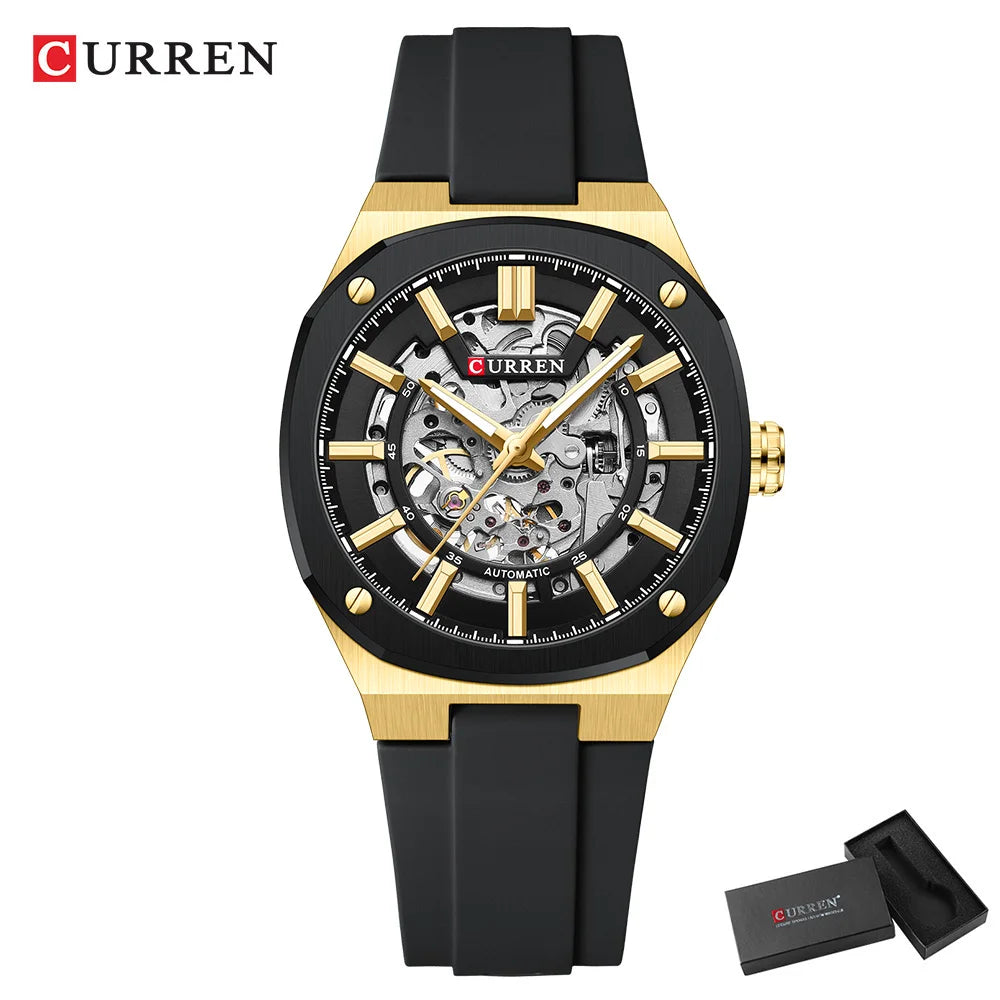 2025 CURREN New Men Mechanical Watch Luxury Sapphire Glass Automatic Watch 41MM Stainless Steel Watch for Men