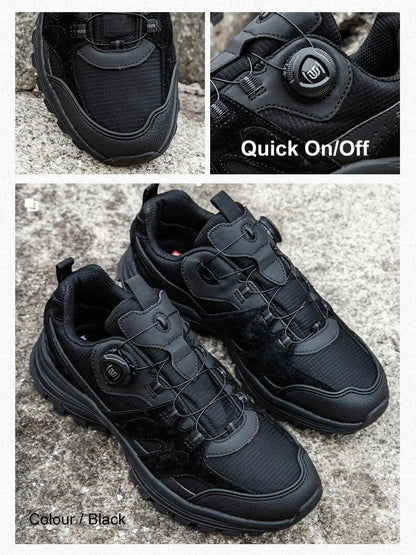 Baasploa Men Hiking Shoes Non-Slip Wear Resistant Outdoor Climbing Walking Shoes for Men Comfort Inner Cotton Outdoor Sneakers