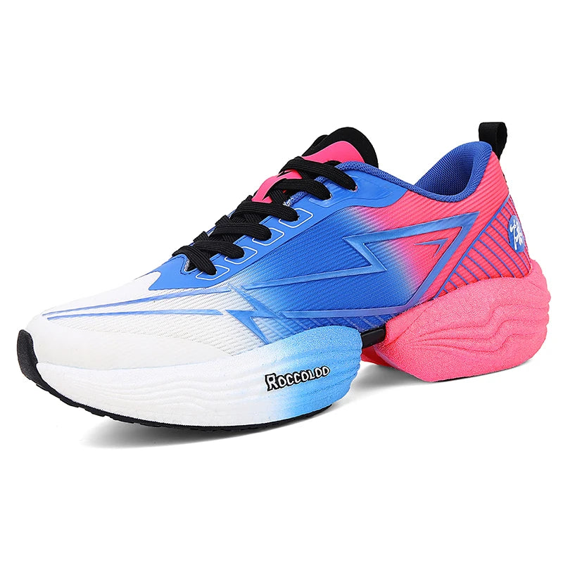 Paire de chaussures de sport professionnelles pour marathon, confortables, de jogging, amortissantes, d’entraînement, à fort rebond, antidérapantes, de course