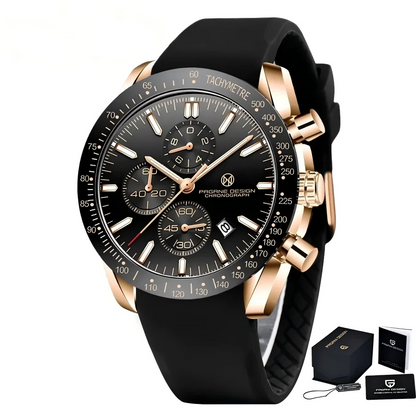 PAGANI DESIGN 45MM 2026 Relógio masculino de quartzo 30M impermeável, luxo business em aço inoxidável Relogio Masculino 5140