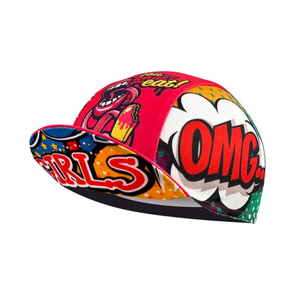 Red Retro Cycling Cap Black Series Most Popular Polyester Cycling Caps Sports Quick Dry Bicycle Hat Men Women Wear Absorb Sweat