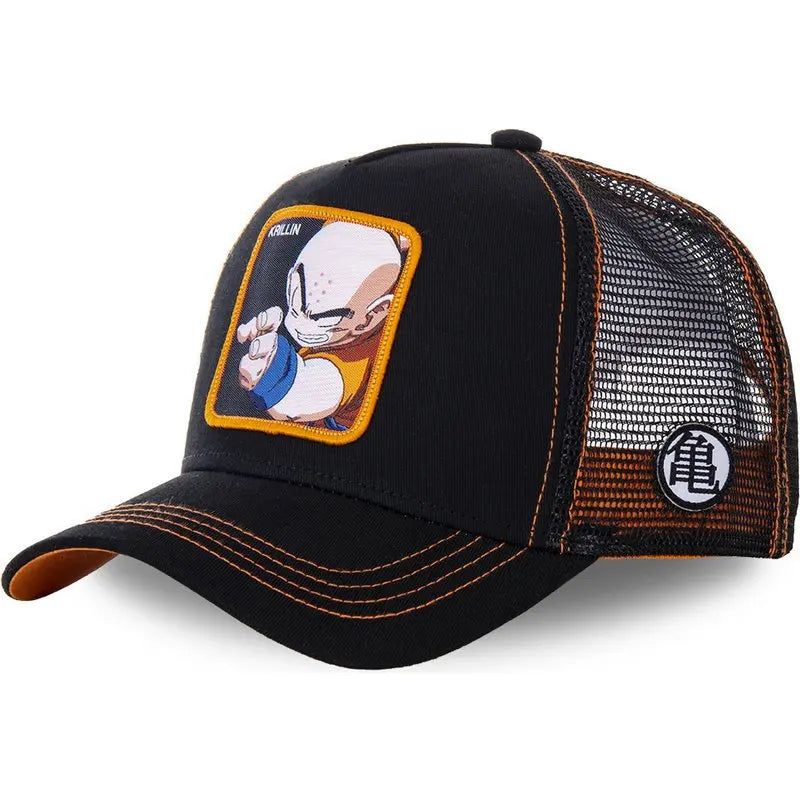 Casquette Dragon Ball Son Goku pour l'été, casquette de voyage à visière, casquette pour homme brodée, style hip-hop en maille, visière pare-soleil, casquette de baseball, sport de plein air