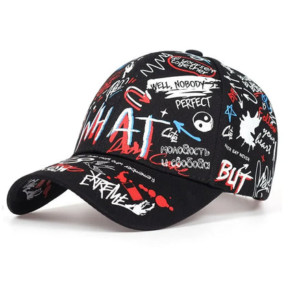Korea Graffiti Fashion Hipster Hat Personality Trend Men's And Women's Baseball Caps Hip Hop Caps