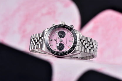 2026 New PAGANI DESIGN BB Flamingo Chronograph Luxury Sports Quartz Watch Men Sapphire mirror 100M Waterproof Fashion Wristwatch