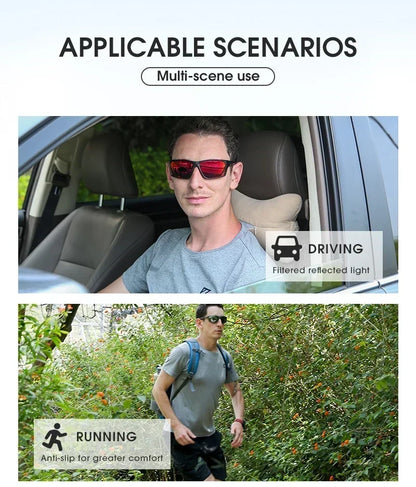 Kapvoe Polarized Fishing Sunglasses Cycling Man Women UV400 Cycling Glasses Sports Goggles Bike Eyewear MTB Bicycle Glasses