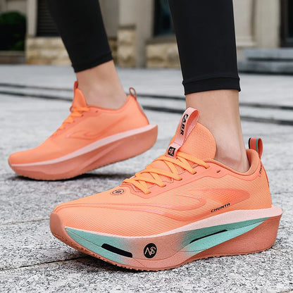 Løbesko med kulfiberplade – specialdesignet til maraton – til mænd – sportssko – åndbare – lette – til kvinder – komfortable – atletiske – skridsikre sneakers