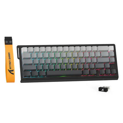 ATTACK SHARK X68PRO HE Wireless Rapid Trigger Gaming Keyboard with Adjustable Actuation, Hot-Swap, RGB Backlit, BT/2.4GHz/Wired