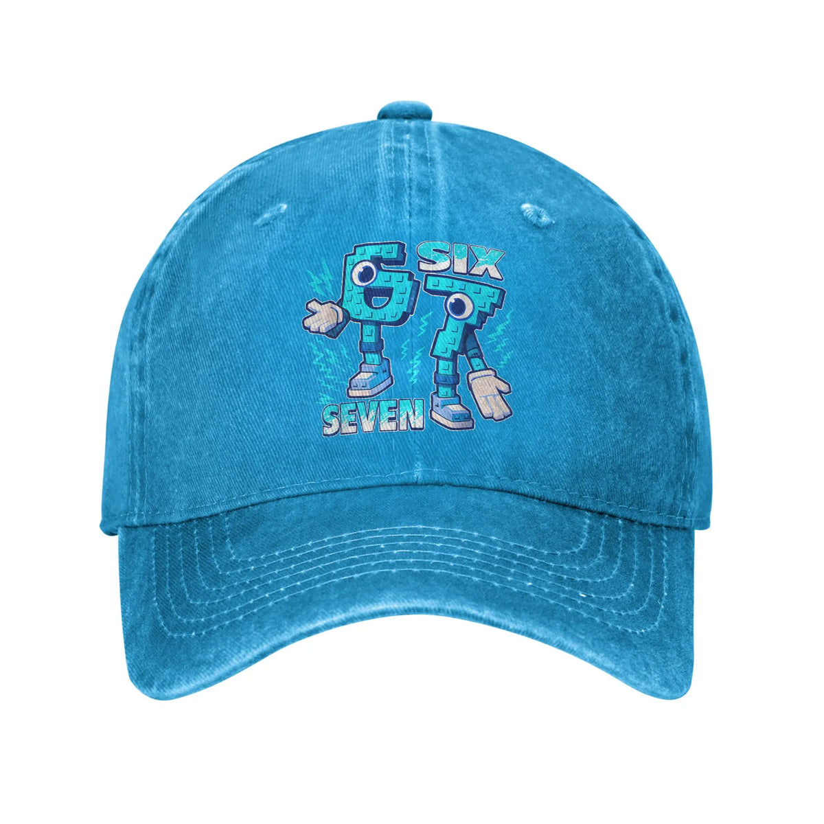 Casquette de baseball « Funny Meme 67 Six Seven 6 7 Italian Brainrot » pour le sport en plein air et au soleil – Casquette trucker délavée pour homme, design classique