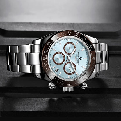 Relógio cronógrafo para homem PAGANI DESIGN – Relógio de pulso de luxo com movimento de quartzo, luminoso e estanque.