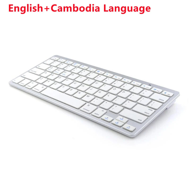 78 Keys Wireless Keyboard Bluetooth-compatible Russian/Korean/Hebrew/Spanish/Arabic for iPad Air Pro for Windows/Android Laptop