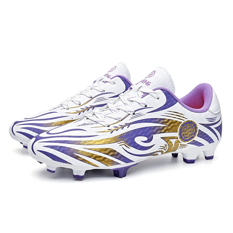 Chaussures de football originales pour hommes, chaussures d'entraînement en plein air, antidérapantes, chaussures de football pour enfants, à crampons longs, chaussures de futsal pour hommes, taille 32-45