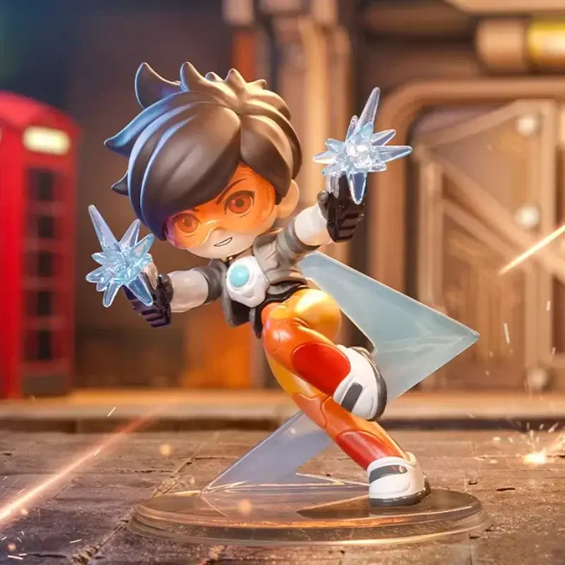 POP MART Seria Overwatch „Play of The Game” – Cutie surpriză originală cu conținut aleatoriu – Figurine drăguțe de anime, ornamente și figurine de acțiune