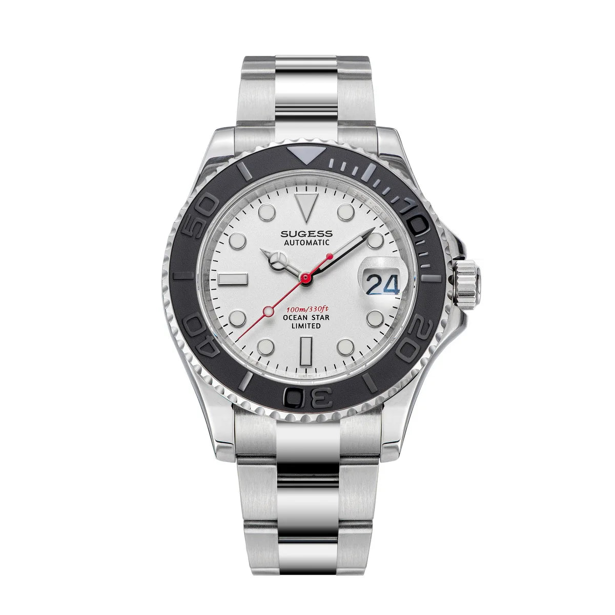Sugess New Diving Men's Watch Automatic Mechanical Wristwatches 10Bar NH35A Movement Sapphire Luminous Ceramic Bezel S450-2 2025
