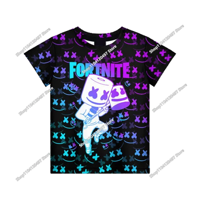Summer Fashion Fortnite Mascot 3D Print Kids T Shirt Casual T-shirt Boys Girls Unisex Children's Clothing Tshirt Tops