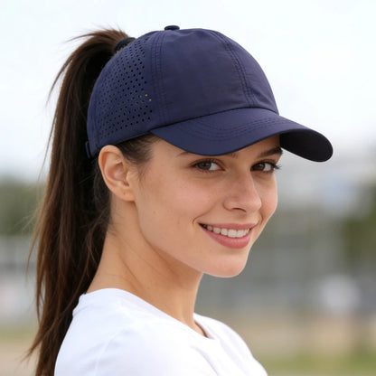 Casquettes pour femmes à queue de cheval, casquettes de baseball d'été à séchage rapide pour adolescentes, chapeaux de soleil, chapeaux de sport décontractés en maille, chapeaux d'été pour femmes, pour les activités de plein air et les voyages