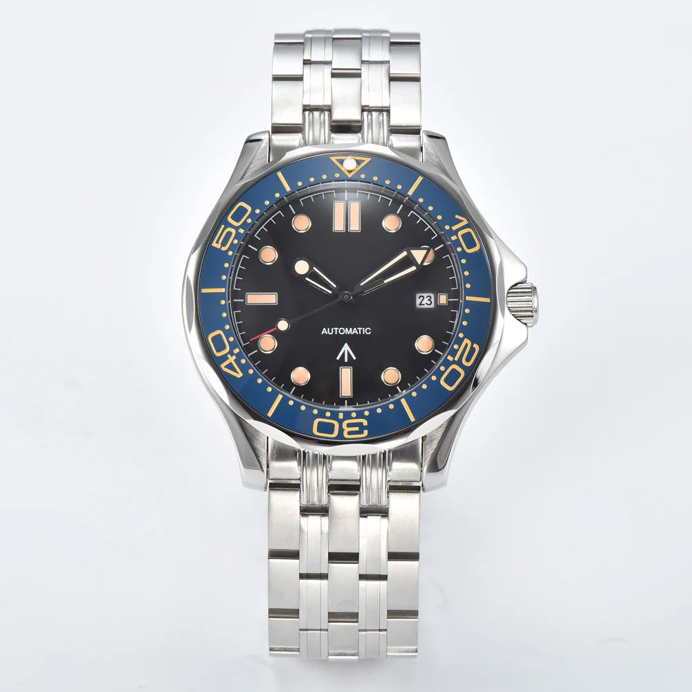 Men's Automatic Mechanical Watch 41mm Stainless Steel Waterproof Case Ceramic Bezel Men's Fashion Business Watch