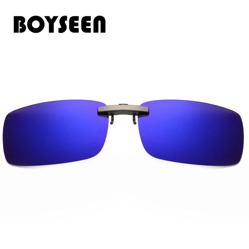 BOYSEEN Polarized Clip Sunglasses Driving Day Night Vision Lens Unisex Sport Fishing Myopia Glasses Men Women Travel Outdoor