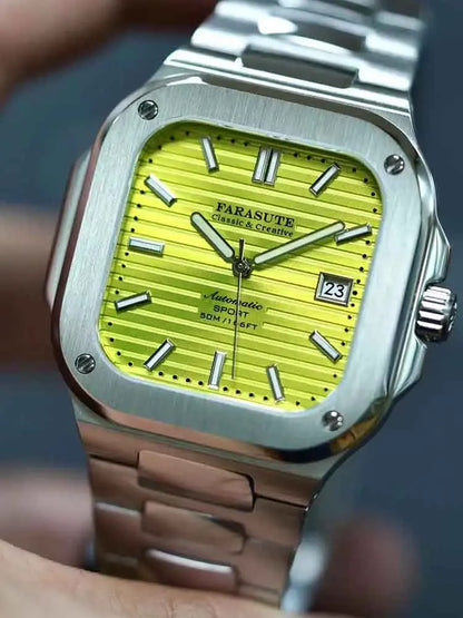 FARASUTE Automatic Mechanical Luxury Men's Watch Miyota9019 Movement Ultrathin 8.9mm Luminous 5ATM Waterproof Wristwatches Male