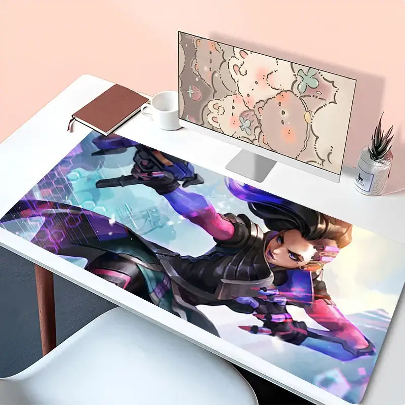 Mousepad Laptop Anime Mouse Pad Office Accessories PC Keyboard Pad Rubber Cup Mat Soft Mouse Mat Large Overwatch Sombra Desk Mat