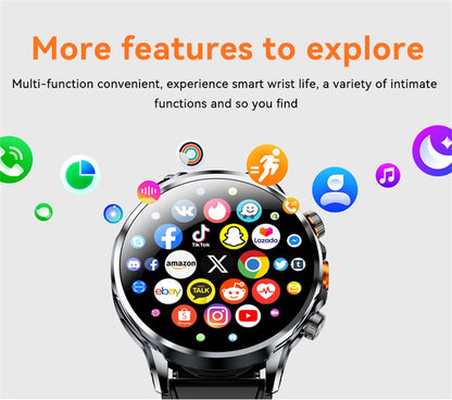 8GB+128GB RAM 5G/4G Smart Watch 1.95 inch AMOLED 1880mah Battery 500W Camera GPS WIFI Google APP Download Smartwatch Android 9.0