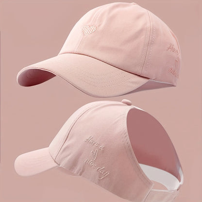 Casquette de baseball d'été respirante pour femme, idéale pour les queues de cheval hautes, sport en plein air, protection solaire anti-UV, réglable, voyage, plage, chapeau haut-de-forme vide