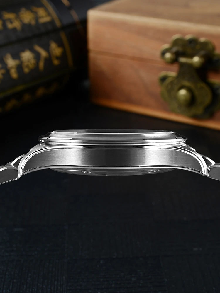 San Martin 39mm Enamel Sunray JianZhan Dial Men GADA Watch 90S5 Automatic BGW-X1 10Bar Sapphire 5-Link Bracelet SN0144CG