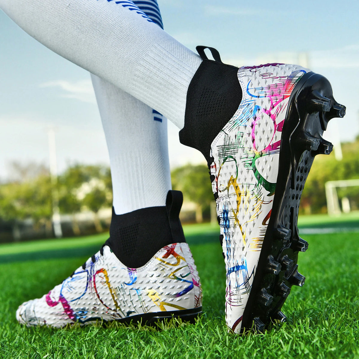 Chaussures de football de compétition à crampons, confortables, respirantes, pour l'entraînement et les matchs, une paire, tailles 31-46