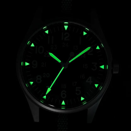 Militado ML07 Quartz Watch VH31 Movement Sapphire Crystal Military Watch 100m Waterproof High Clear AR Coating Luminous Watch