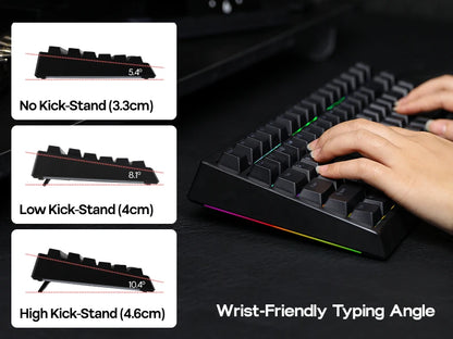 EPOMAKER G84 VIA 80% Layout Hot-Swap Gasket-Mounted Wired/2.4GHz/Bluetooth Wireless Mechanical Keyboard with RGB Backlight