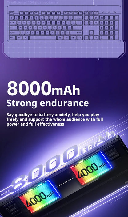 AULA L99 Intelligent Screen Mechanical Keyboard Bluetooth Wireless Tri-mode Night Gaming Laptop Keyboard 8000mAh Raindrop Switch