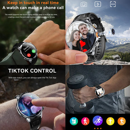 8GB+128GB RAM 5G/4G Smart Watch 1.95 inch AMOLED 1880mah Battery 500W Camera GPS WIFI Google APP Download Smartwatch Android 9.0