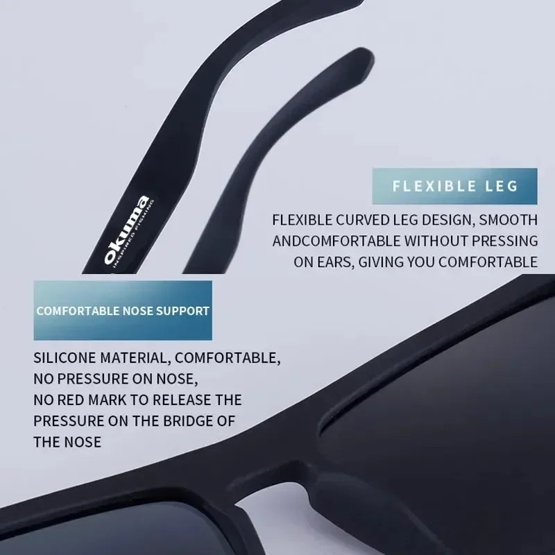 Okuma Polarized Sunglasses UV400 for Men and Women Outdoor Hunting, Fishing, Driving Bicycles, Sunglasses Optional Box