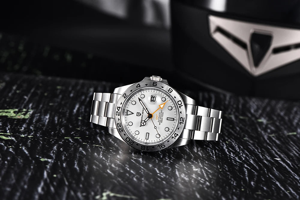 PAGANI DESIGN 2026 New Automatic Machinery Men's Watch GMT DG5833 Stainless Steel Sapphire Crystal 10 Bar Waterproof Watch